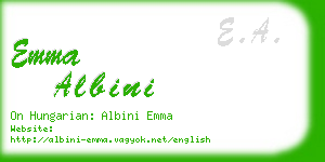 emma albini business card